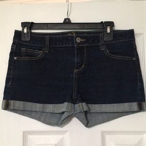 blue jean shorts